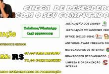 ASSISTÊNCIA TÉCNICA PARA COMPUTADORES/NOTEBOOKS/NETBOOKS