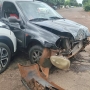 Um grave acidente registrado no cruzamento das Ruas Mato Grosso com Independência, evolvendo três carros (Foto: Cristine Kempp/AquiAgora.net ) 