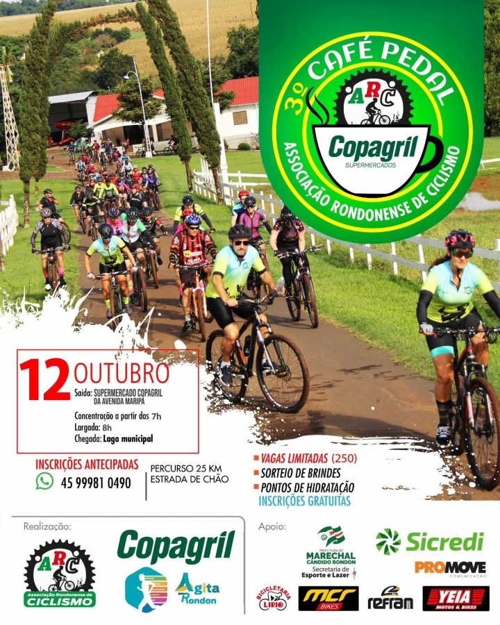 Continuam abertas as inscrições ao 3º Café Pedal que acontece nesta