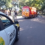 No acidente ocorrido na Avenida Maripá um idoso de 87 anos ficou ferido (Foto: Cristine Kempp/AquiAgora.net ) 