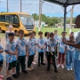 Alunos da Escola Municipal Érico Veríssimo realizam visita técnica à ETA do SAAE (Foto: Divulgação SAAE ) 