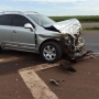 Uma pessoa ficou ferida no acidente (Foto: Toledo News  ) 