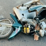 A condutora da motocicleta ficou gravemente ferida (Foto: Maicon Stefan/Ponto da Notícia ) 