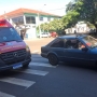 No acidente ocorrido na Avenida Maripá um idoso de 87 anos ficou ferido (Foto: Cristine Kempp/AquiAgora.net ) 