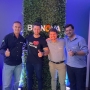 José Berta, presidente, Rodrigo Ribeiro, prefeito Palotina, Thiago Tomazoli, diretor geral e Darlan Simon, parceiro da unidade e gerente regional. (Foto: Divulgação ) 
