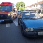 No acidente ocorrido na Avenida Maripá um idoso de 87 anos ficou ferido (Foto: Cristine Kempp/AquiAgora.net ) 